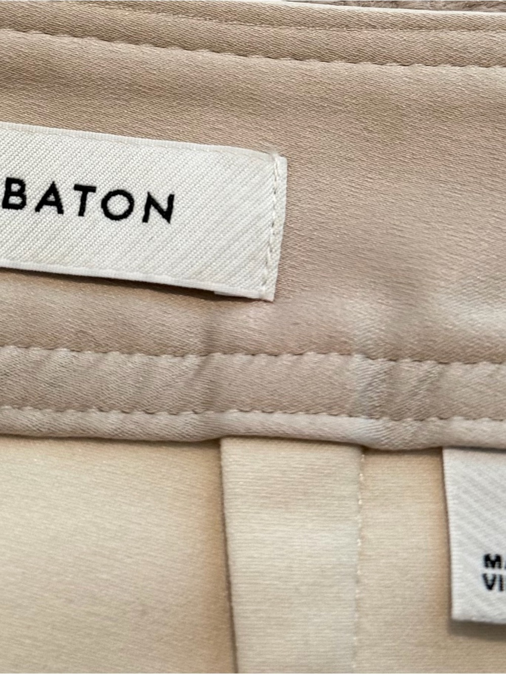Babaton Cream Faux Leather Skirt with Pocket - Picture 3 of 3